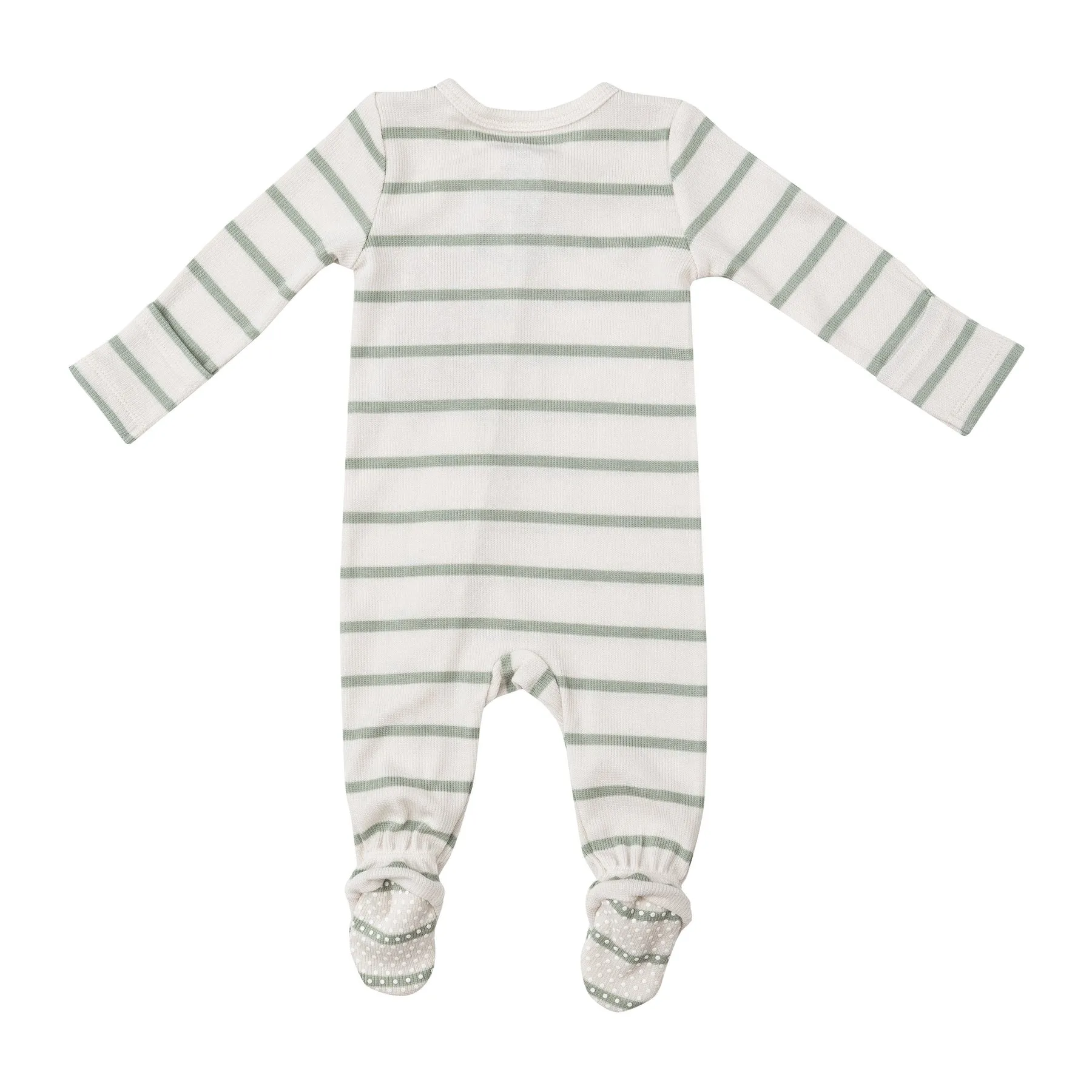 2-Way Ribbed Zipper Footie - Desert Sage   Sugar Swizzle by Angel Dear
