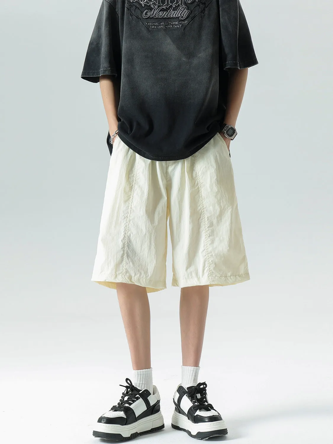 【24s Aug.】Niche Pleated Sports Quick-drying Shorts