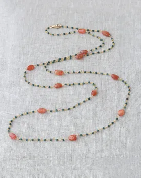 42" Sunstone Gold Necklace