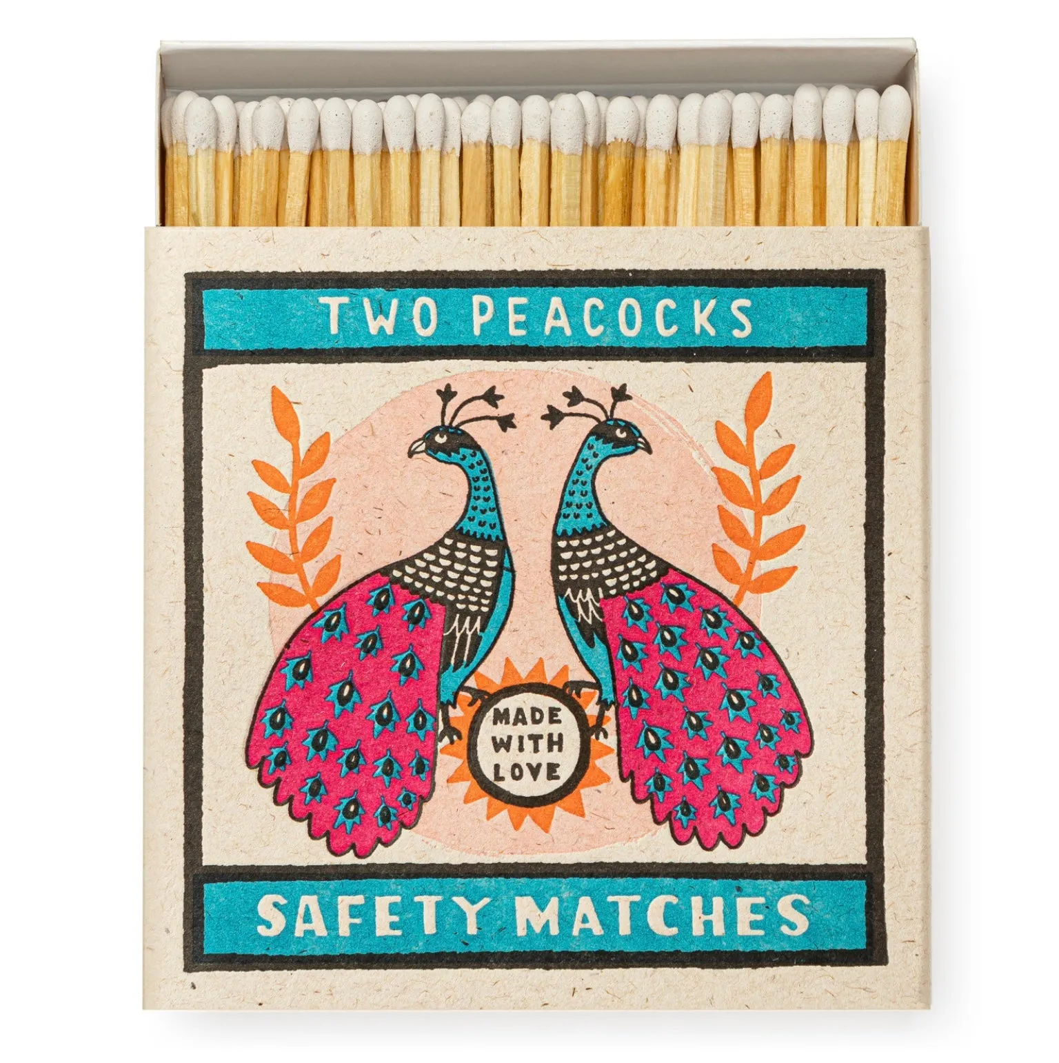 Archivist Match Boxes - Two Peacocks