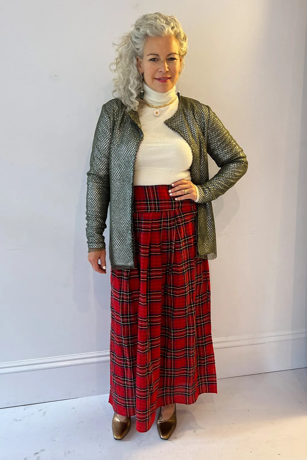 Bellerose- Vinna Skirt: Red Gingham
