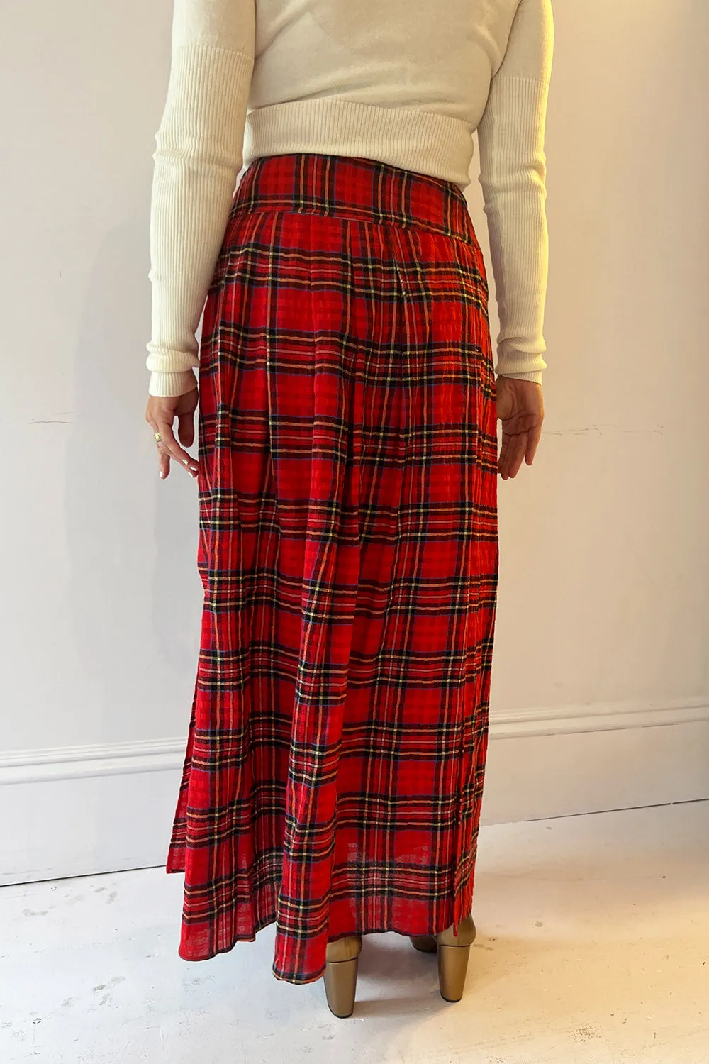 Bellerose- Vinna Skirt: Red Gingham