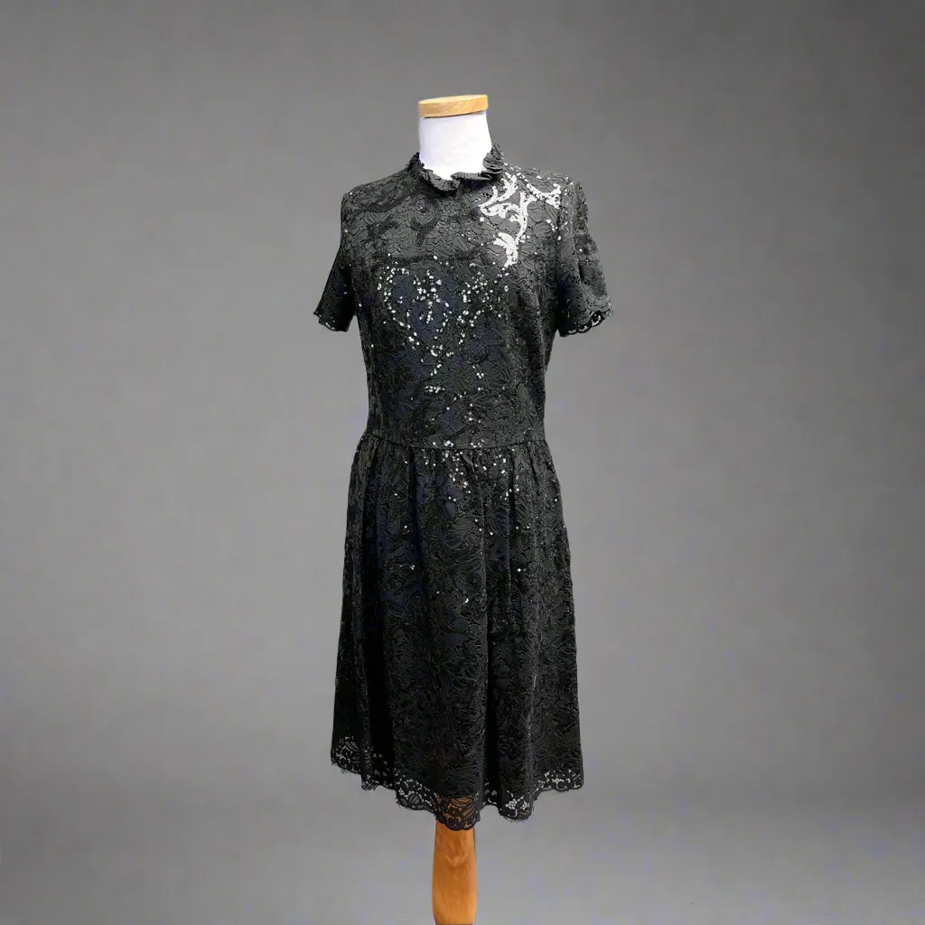 Brooks Bros. black lace dress, size 8