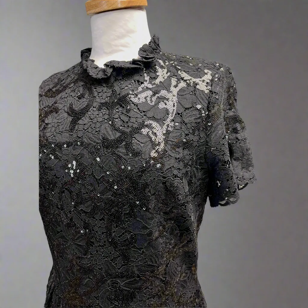 Brooks Bros. black lace dress, size 8