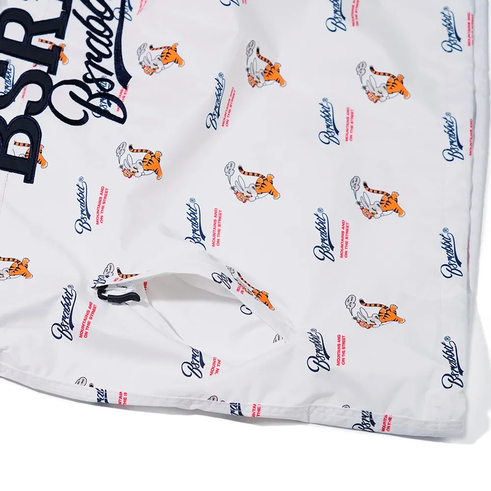 BSRBT SPORTY PULLOVER SNAP JACKET WHITE