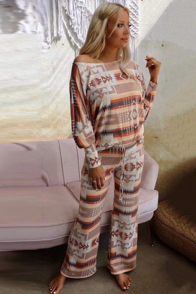 Coral Aztecz Lounge Set