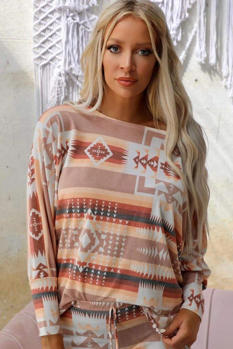 Coral Aztecz Lounge Set