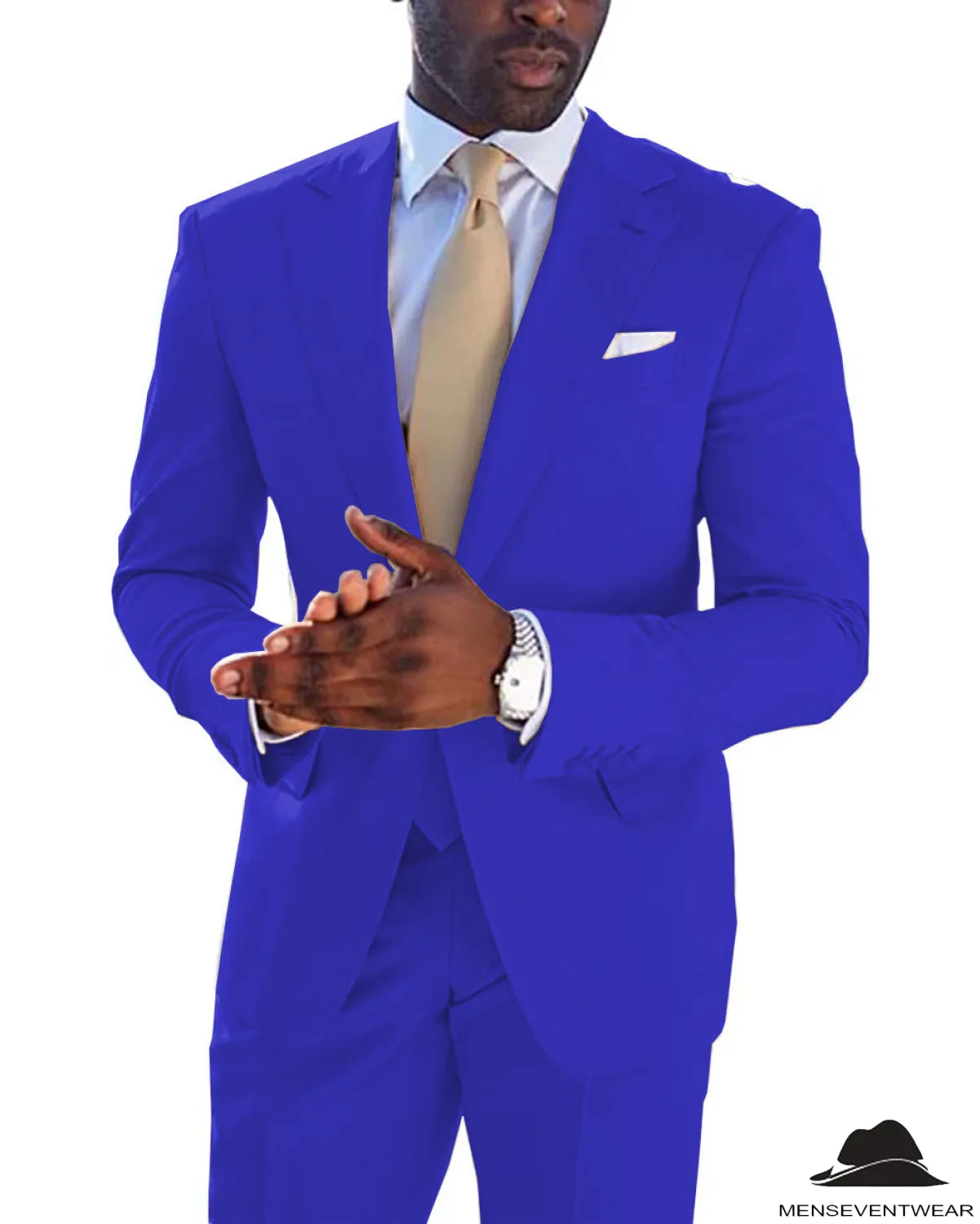 Formal 2 Piece Men's Suit Solid Color Notched Lapel Groomsmen (Blazer   Pants)