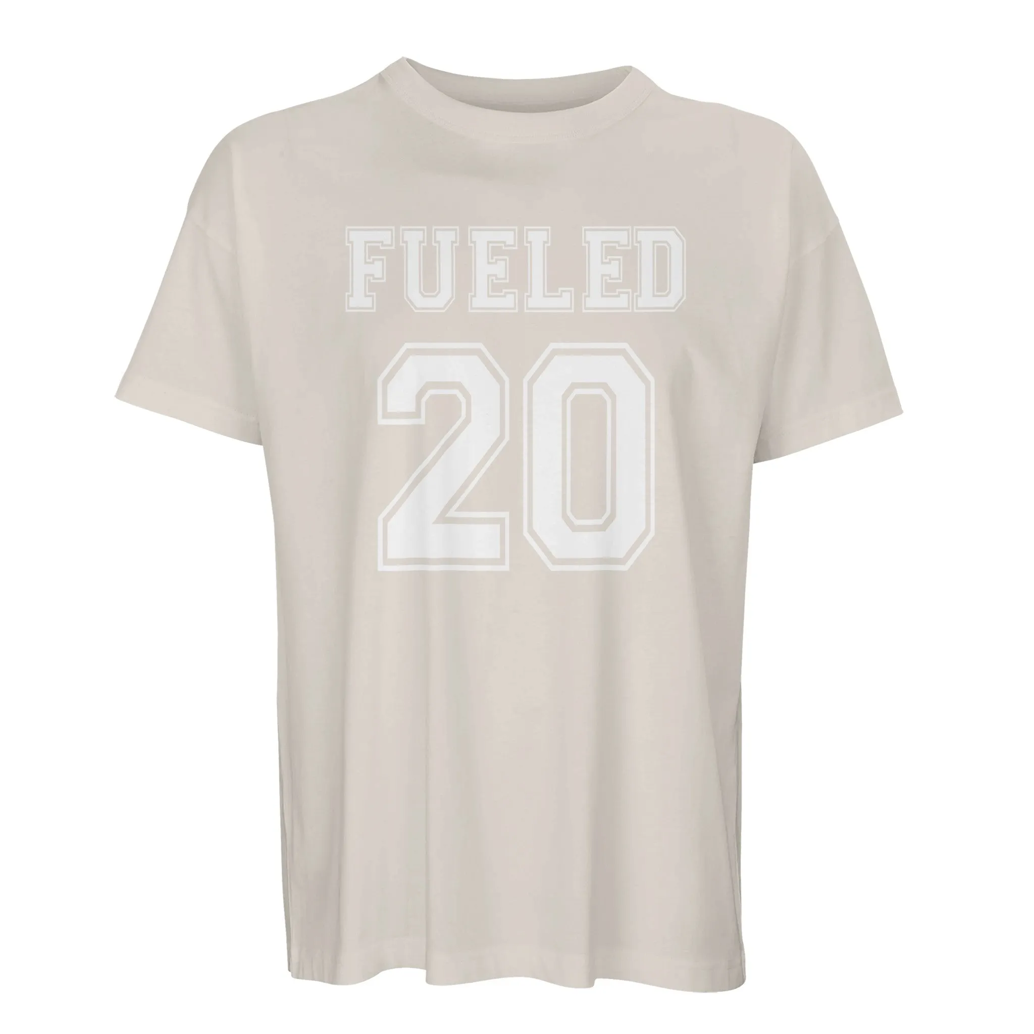Fueled 20 Varsity Retro - Men's Oversized Off White T-shirt