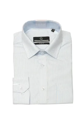 Gen Z Men's Long Sleeve Stripe Formal Shirt