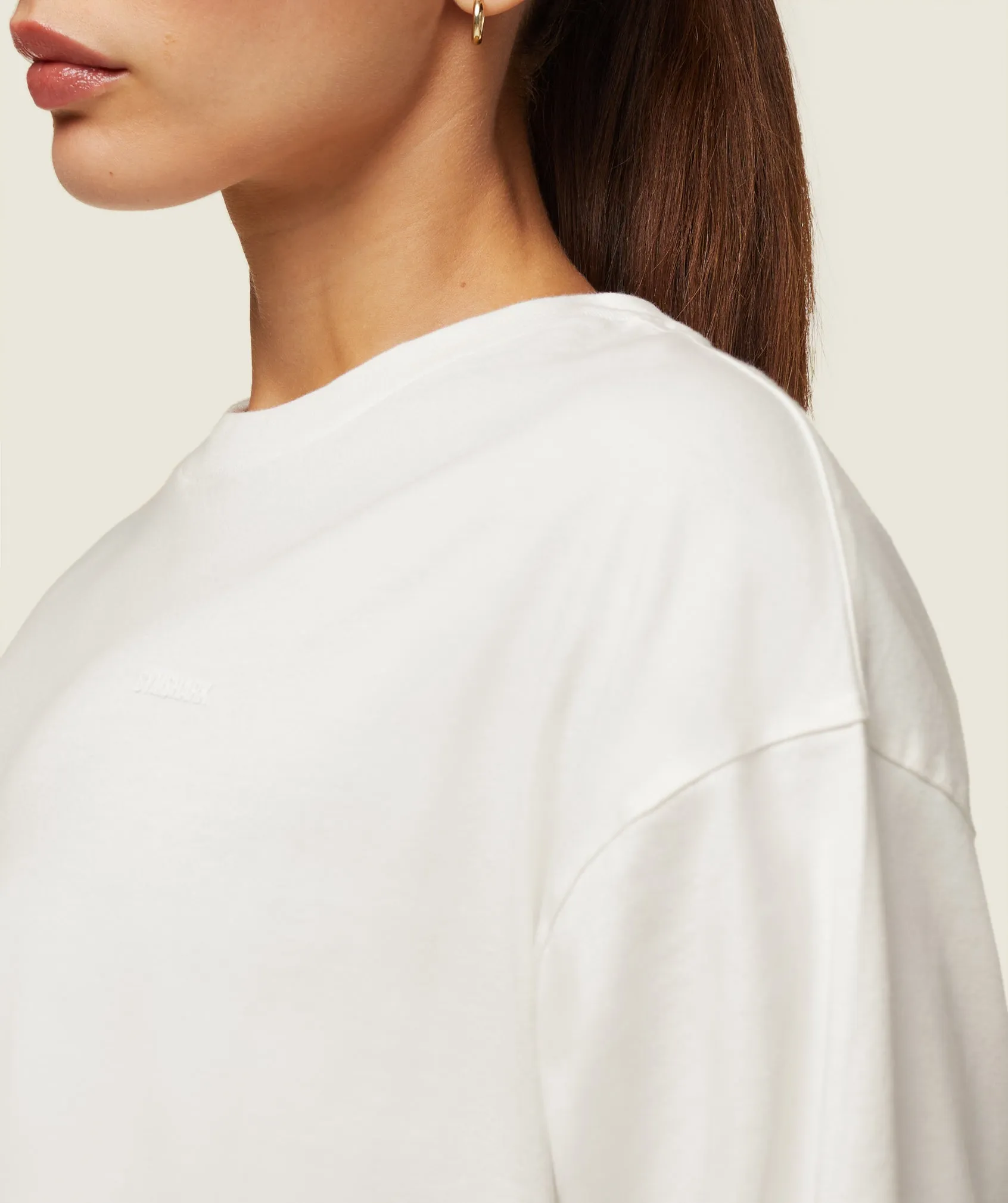Gymshark everywear Long Sleeve Top - Soft White