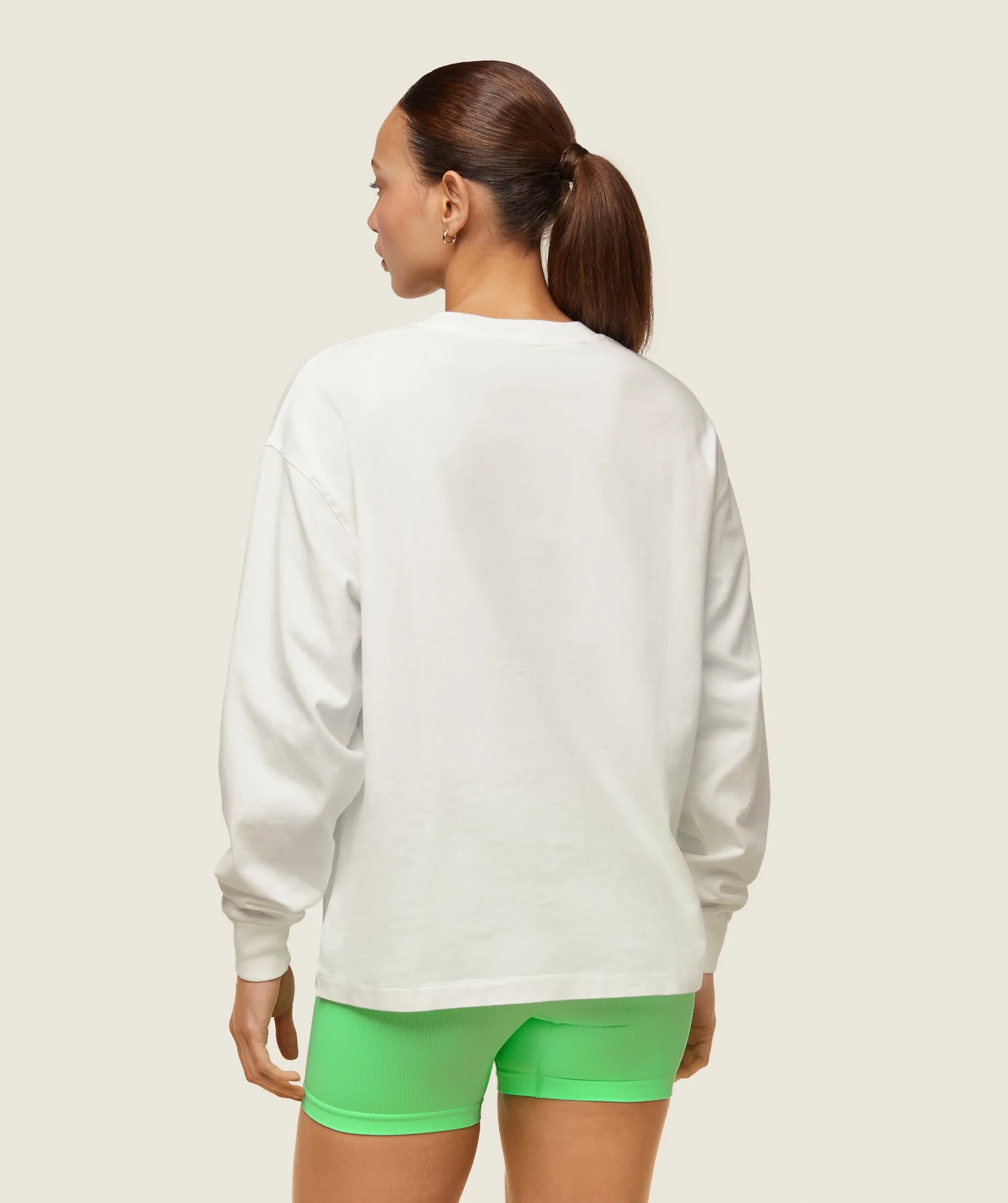 Gymshark everywear Long Sleeve Top - Soft White