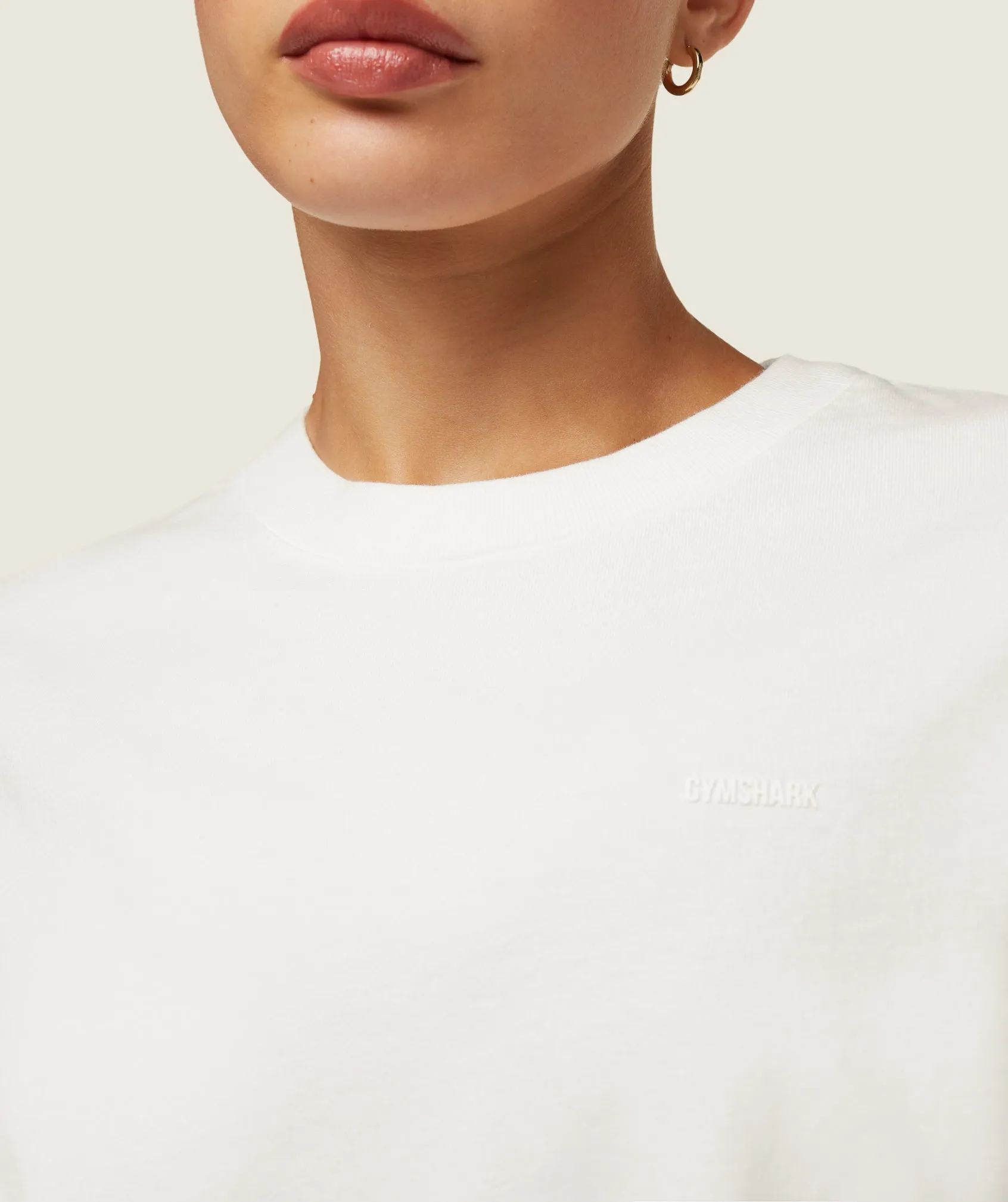 Gymshark everywear Long Sleeve Top - Soft White