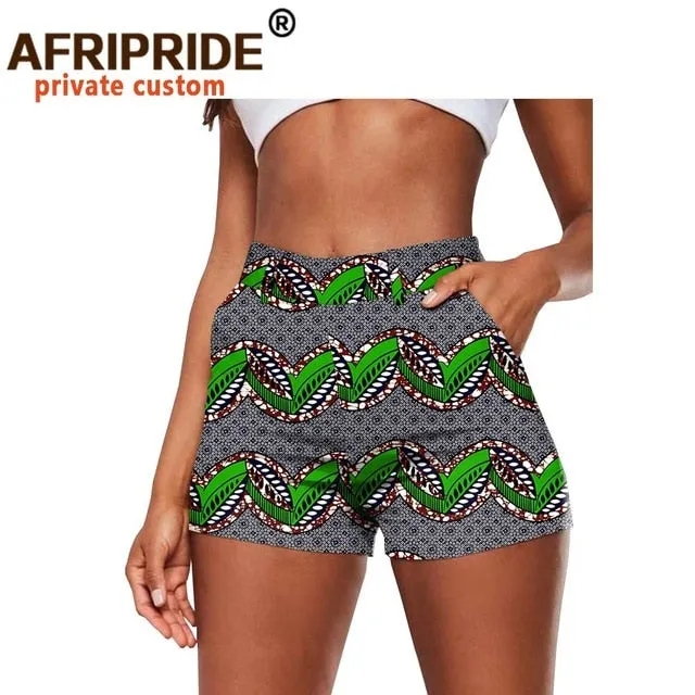 High Waist African Print Shorts