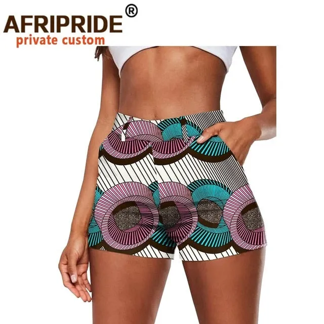High Waist African Print Shorts