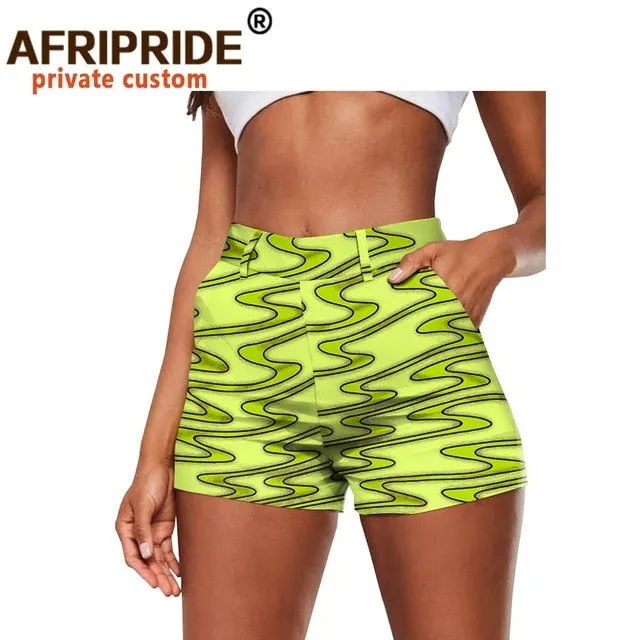 High Waist African Print Shorts