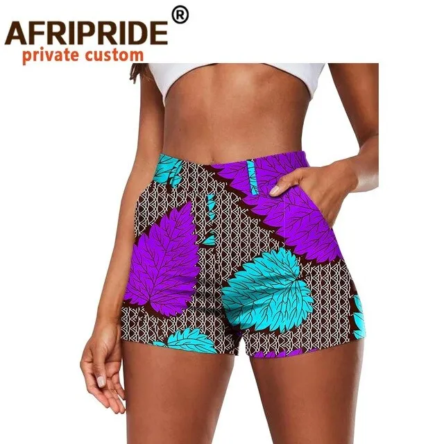 High Waist African Print Shorts