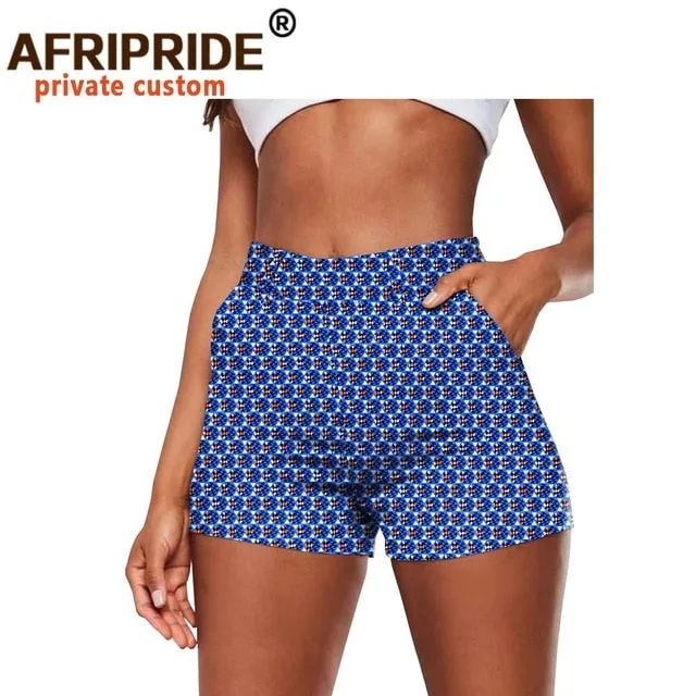 High Waist African Print Shorts