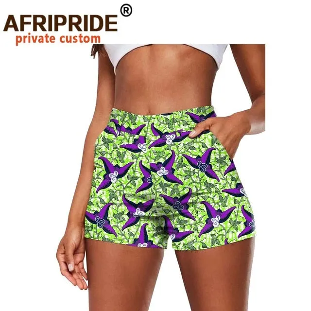 High Waist African Print Shorts