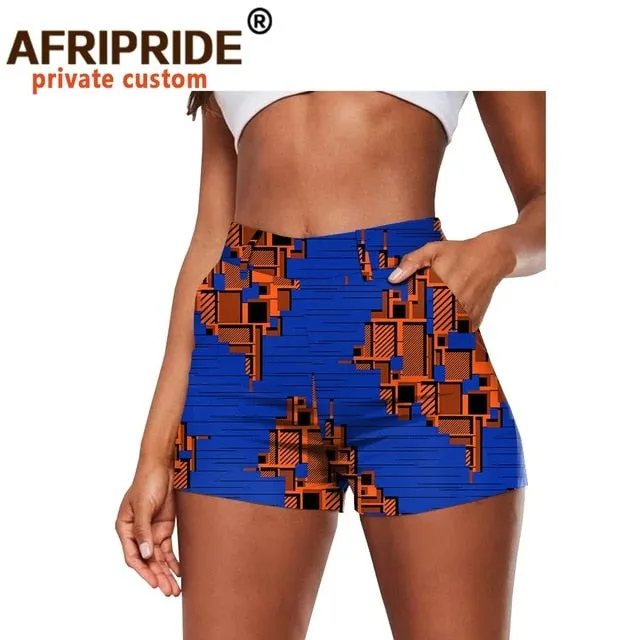 High Waist African Print Shorts