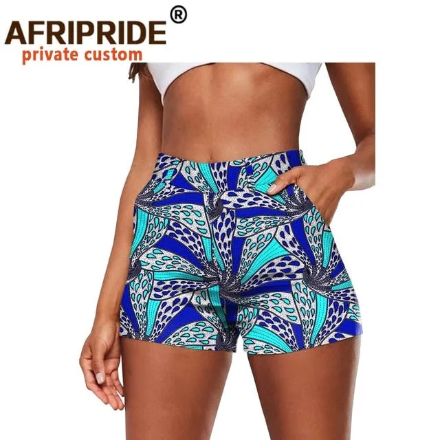 High Waist African Print Shorts
