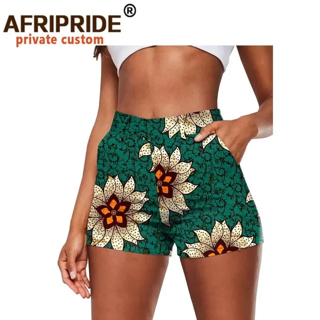 High Waist African Print Shorts