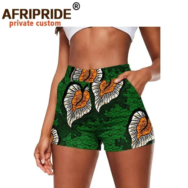 High Waist African Print Shorts