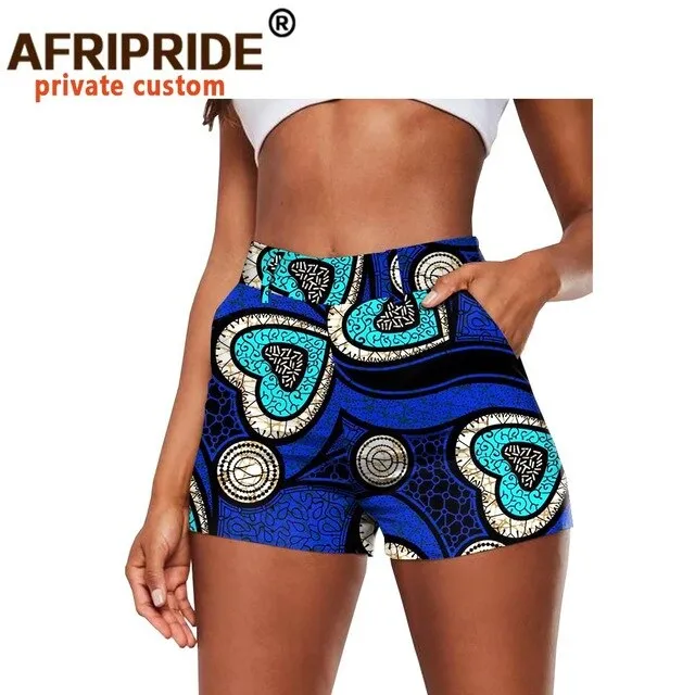High Waist African Print Shorts