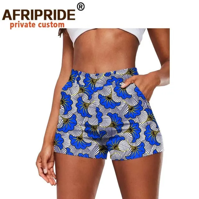High Waist African Print Shorts