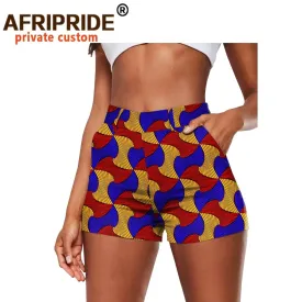 High Waist African Print Shorts