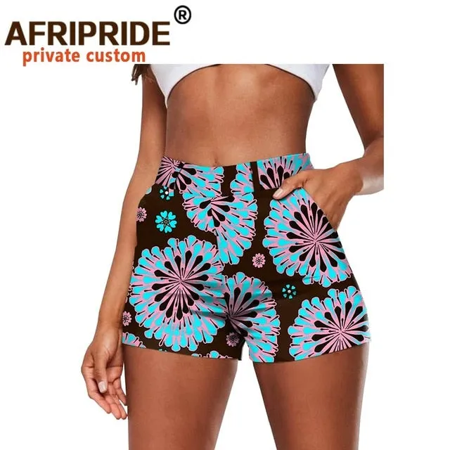 High Waist African Print Shorts