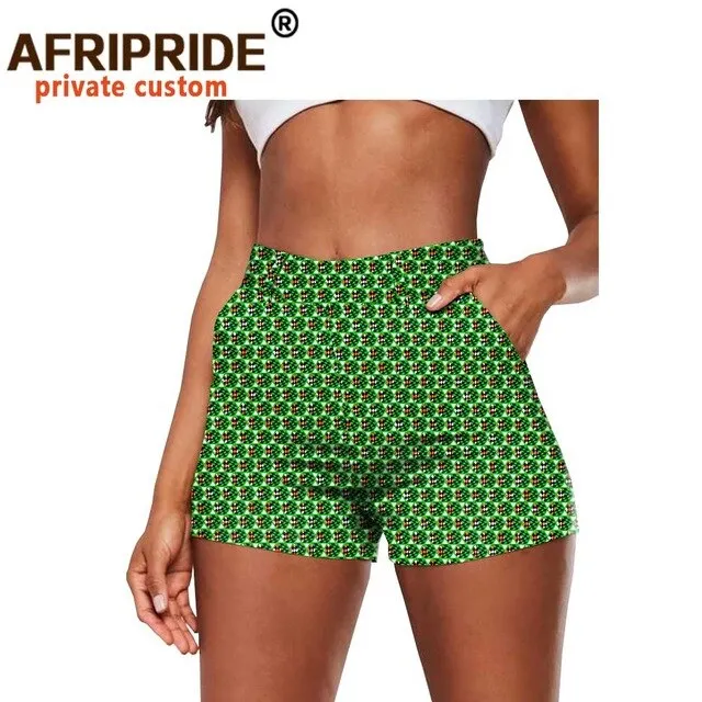 High Waist African Print Shorts