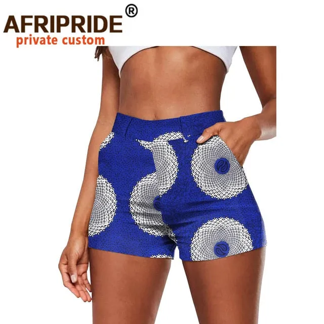 High Waist African Print Shorts