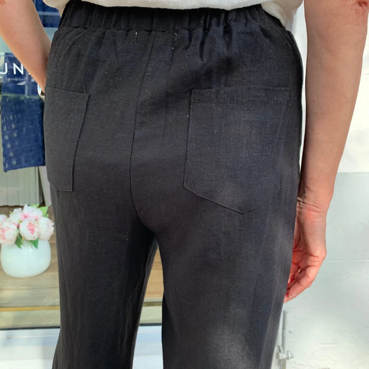Jude Linen Pants (Black)