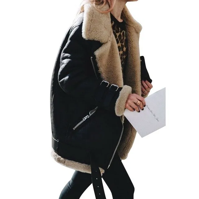 Lambs wool Coat Winter Thick Lamb Wool Jacket