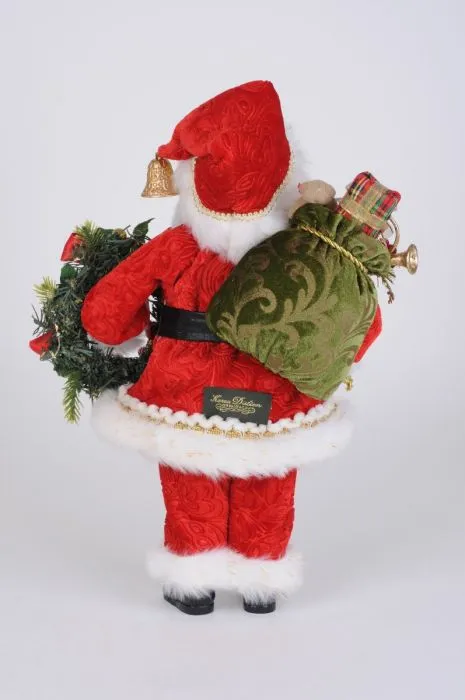 Lighted Berry Wreath Santa