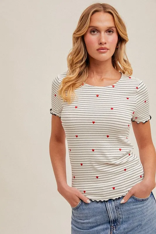 Love Notes Ruffle Tee