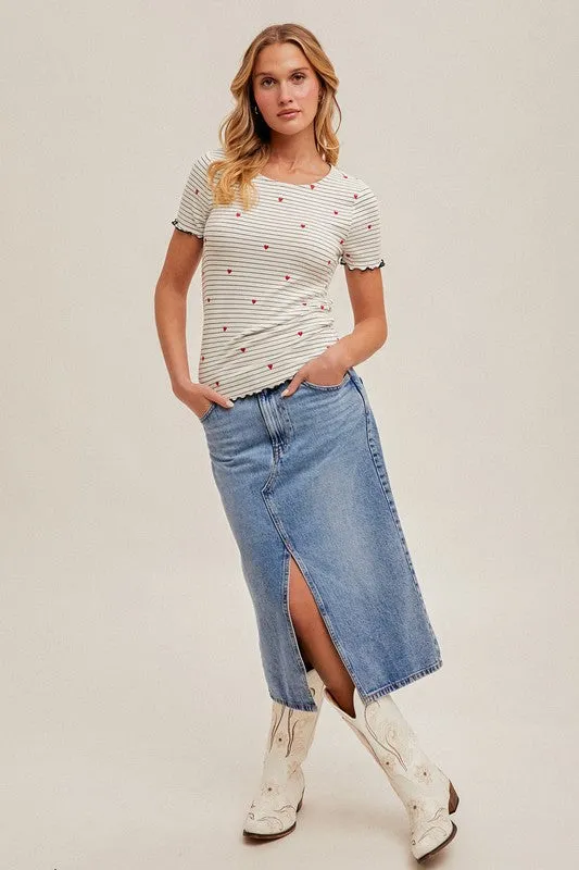 Love Notes Ruffle Tee