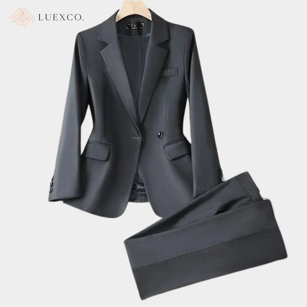 Luexco Women's Professional Suit Pants and Blazer Formal Set