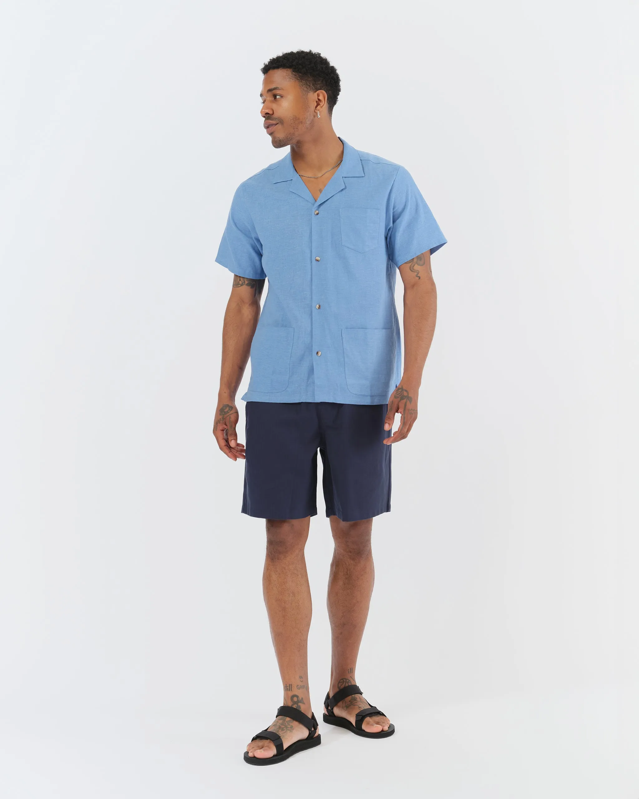 Midnight Herringbone Leisure Short
