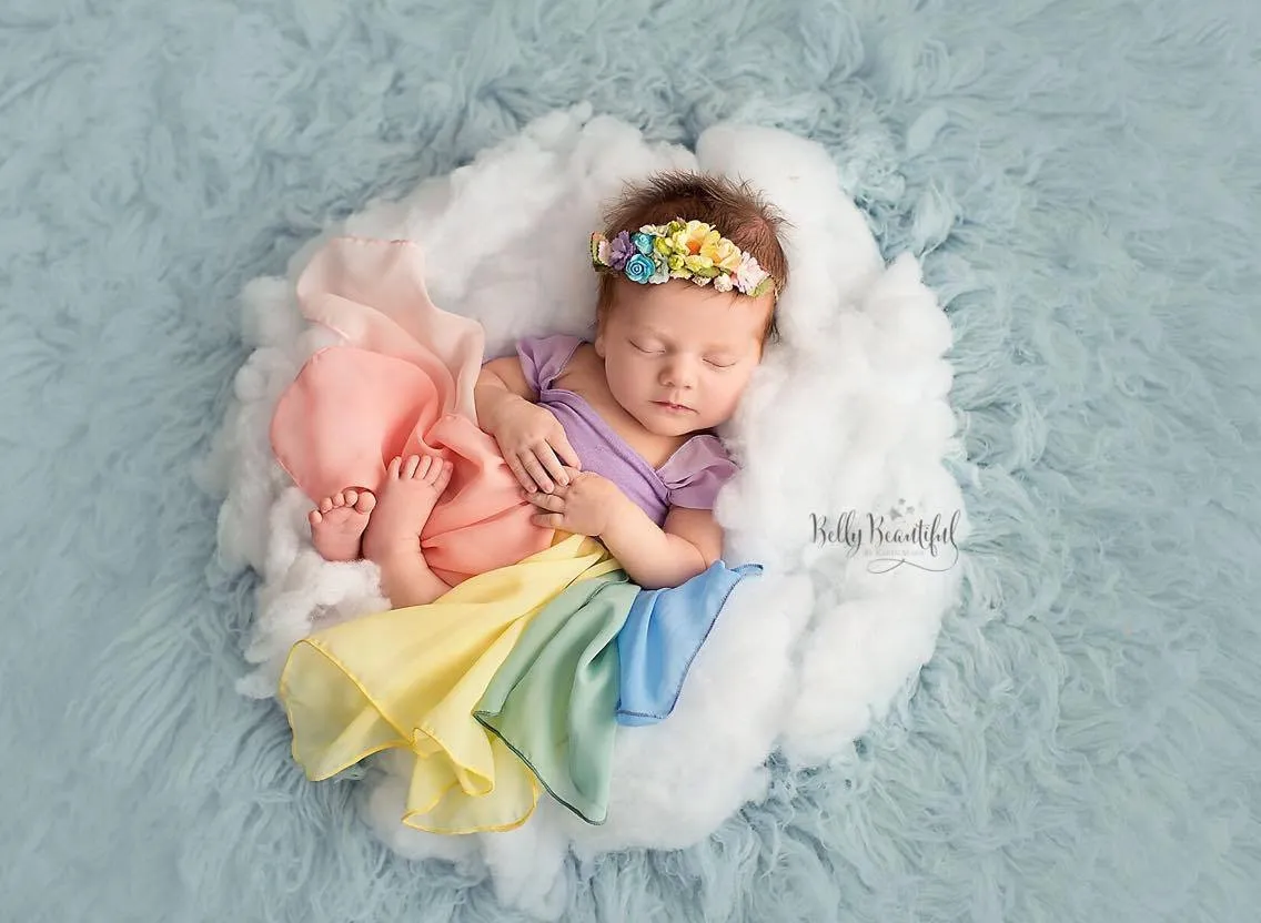 Mini Esperanza Floral Crown {pastel tones} • Rainbow Baby Line • Rainbow Floral Crown • Hope Floral Crown • Bohemian Crown • Rainbow Baby Crown | READY TO SHIP • by Sew Trendy