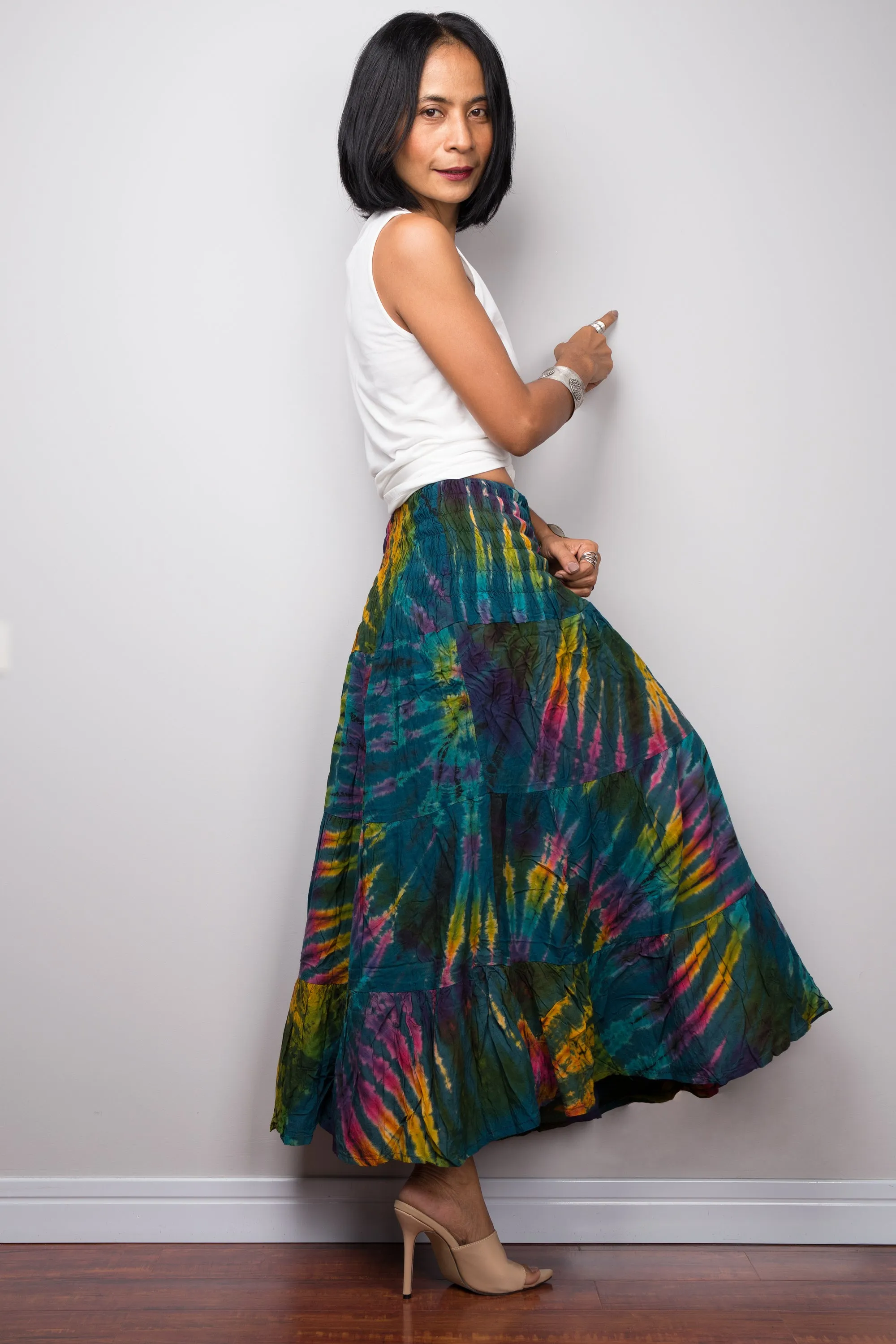 Tie Dye Smock Skirt