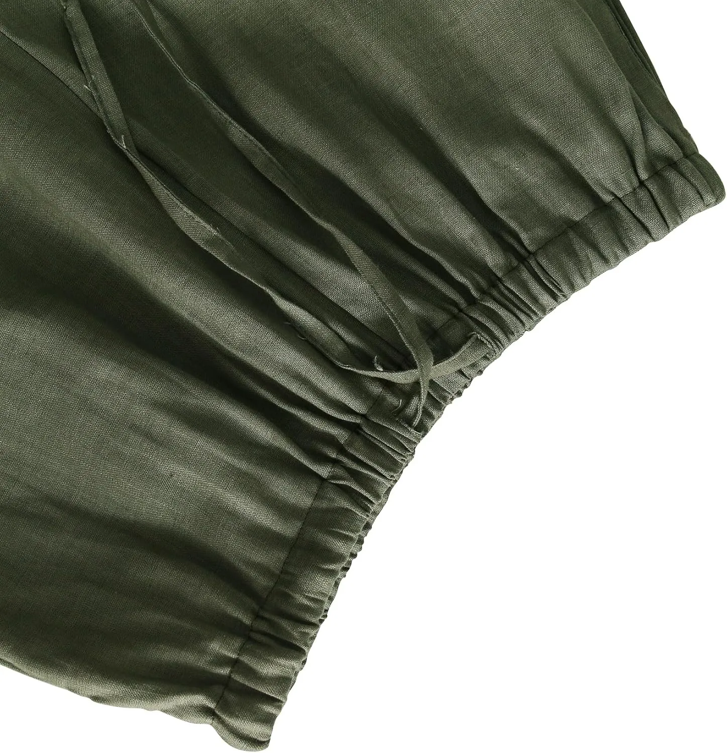 Women's 100% Linen Wide Leg Pants with Pockets